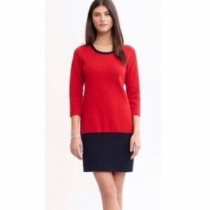 Banana Republic 3/4 Sleeve Colorblock Knit Dress
